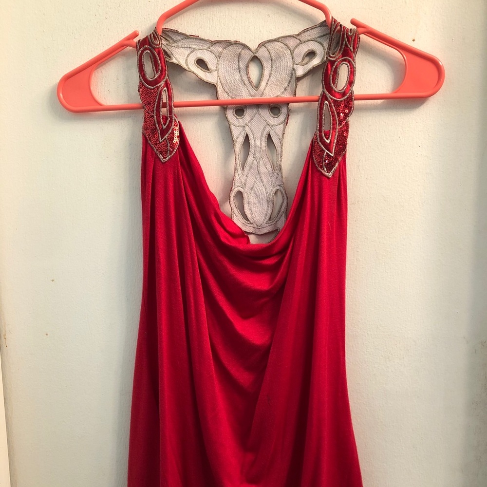 Red flashy top